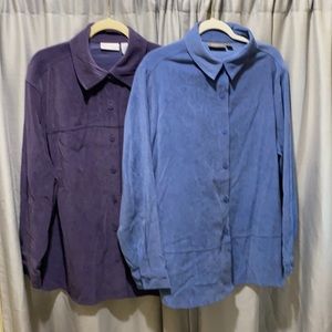 NWOT 2 Velveteen Croft & Barrow Shirts